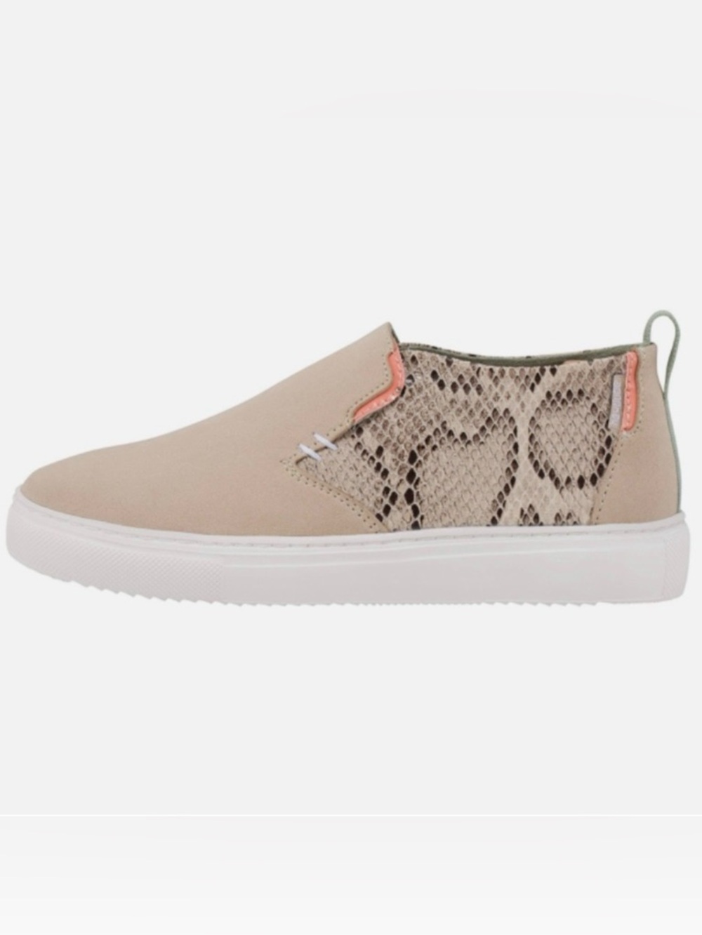 Hey Dudes Ladies Peyton Snake Beige Sz 7